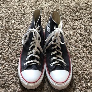 high top faux leather converse